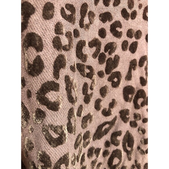 HUE Brown Leopard Leggings Raised Velvet Print Size L EUC - Picture 2 of 5